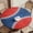 Patriotic Baseball Lace, variant on 4th of July Stars Round Fitted Tablecloth with Elastic Edge 40"-44" Waterproof Table Cloth Independence Day Table Cover Patriotic Decoration Tablecloth for Dining Party Celebration