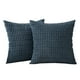 thumbnail image 5 of Nvzi 2 fundas de almohada de color sólido con diseño de grano de trigo simple, una funda de almohada simple en un color sólido de 19,69 x 19,69 pulgadas (azul oscuro), 5 of 5