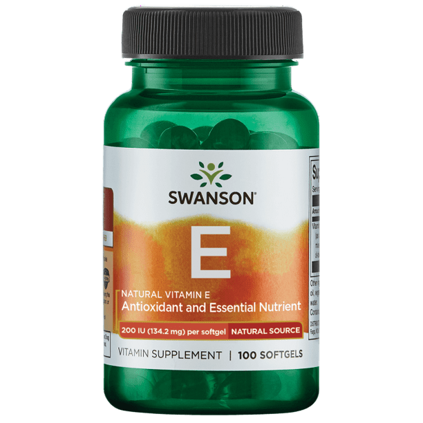 Swanson Natural Vitamin E 200 Iu 100 Softgels