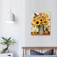 thumbnail image 3 of PIKWEEK  Sunflower Wall Art, Farmhouse Yellow Flower with Butterfly Hummingbird on Grey Wood Canvas Wall Art, Strawberry Wall Art for Living Room Bedroom Bathroom Home Decor Ready to Hanging, 3 of 4