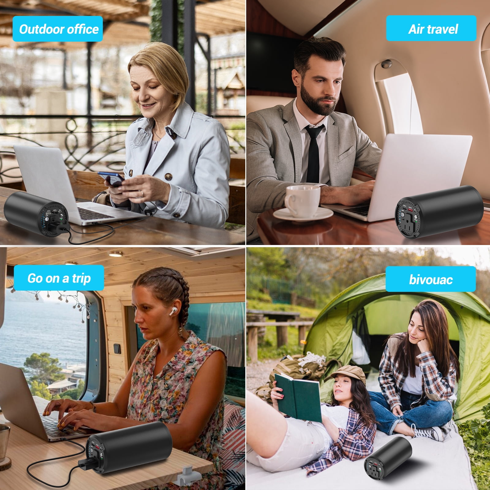 MASALUO P7-2  100W Portable Power Bank with AC Outlet - 98Wh/27000mAh Laptop Power Bank, 65W PD USB-C, Portable Charger for Laptop, MacBook, HP, Camping, Travel, Hunting and Outdoor Use