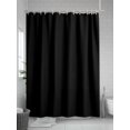 thumbnail image 5 of Solid Color Shower Curtain, Black Waterproof Shower Curtain Set with 12 Hooks Lightweight Washable Fabric Shower Curtains for Bathroom 72x78 Inches, 5 of 6