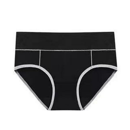 New & Trending  High-Waist Seamless Underwear  Cotton Briefs  Hip Lifting  Large Size  Soft Material  Comfortable Fit  for Women  Everyday Use  Seamless Design  Women s Clothing Plus | Black 4XL