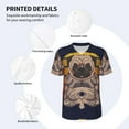 thumbnail image 4 of Balery Pug dog Yoga Baseball Jersey for Men Casual Button Down Shirts Short Sleeve Active Team Sports Uniform-3X-Large, 4 of 9