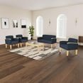 thumbnail image 5 of Belmont Lounge Reception Waiting Oversize Guest Chair / Black Steel Legs / Black, 5 of 5