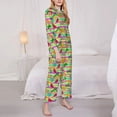 thumbnail image 3 of Naloa Multicolored Tropical Pajamas for Women Set, Womens Pajama Sets, Lounge Sets for Women, 2pjs for Women-Medium, 3 of 7