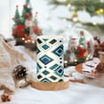 thumbnail image 2 of Yayeee Flameless Candles with Remote Flickering Battery Operated Multi Color Changing, Green Geometric Pattern, 2 of 7