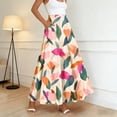 thumbnail image 2 of Arlun Bohemian Long Skirts for Women Elastic High Waist Floral Pleated A-Line Maxi Skirts 2026 Trendy Beach Vacation Outfit Loose Lightweight Flowy Summer Skirt with Pockets 16-Light Pink XXXL, 2 of 6