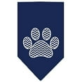 thumbnail image 2 of Mirage Pet Products66-136 SMNB Chevron Paw Screen Print Bandana, Navy Blue - Small, 2 of 2
