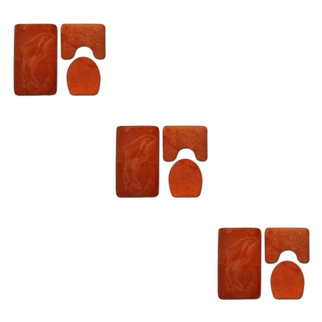 maskred 3x Bathroom Rug Sets Easy To Install Waterproof Anti-slip Multi-functional Eco-friendly Durable PJ210611-B005 3Set
