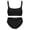 Black, variant on Aivtalk Women's Seamless Wireless Bra and Panty Set, Full Coverage Bralette with Removable Padding, Scoop Neck Adjustable Strap T Shirt Bra for Everyday Wear M Black