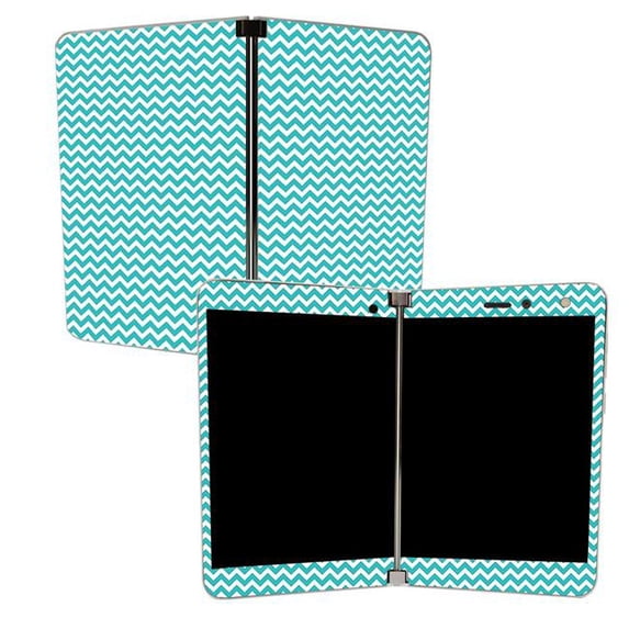 MightySkins MISURDUO-Turquoise Chevron Skin for Microsoft Surface Duo - Turquoise Chevron