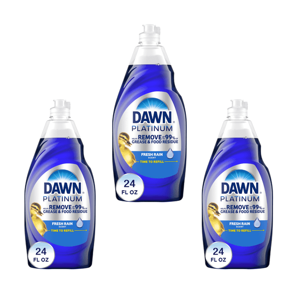 3 pack bottles  Dawn Platinum Dish Liquid Refreshing Rain( 14.5 oz x 3 )