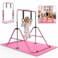 thumbnail image 5 of Gymnastics Bar for Kids, Gymnastics Horizontal Bar with Adjustable Height Foldable Training Bar with Mat for Home Practice, 5 of 5