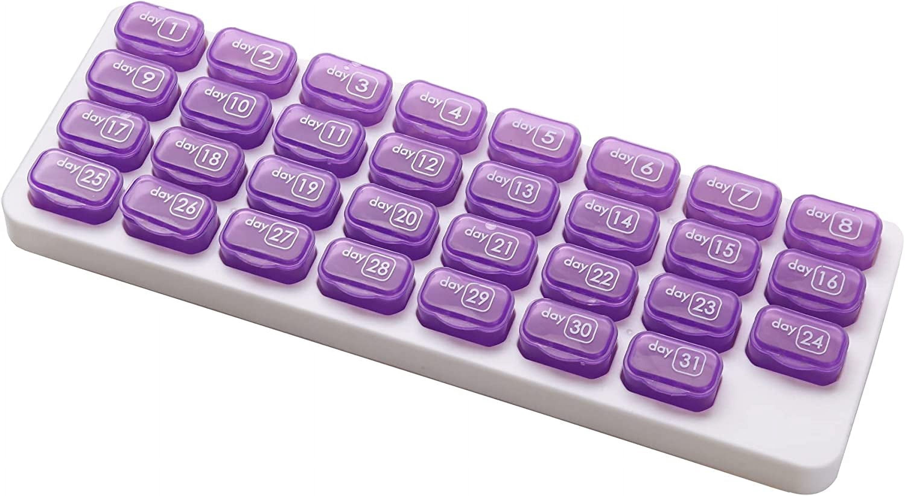 Woeilo Monthly 31 Compartments Pill Organizer Day Pill Organizer