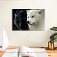thumbnail image 3 of Elephant Stock Tale Of Two Wolves Wall Art - Horizontal Canvas Wall Art - Living Room Wall Decor - Animal Canvas - Black And Gray Decor - 12" x 8", 3 of 8