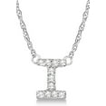 thumbnail image 1 of Petite Pave Diamond Initial Pendant Necklace 14k White Gold, 1 of 5