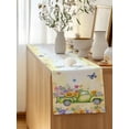 thumbnail image 5 of Table Runner 48 Inches Long for Kitchen Dining, Spring Truck Flowers Dresser Scarf Farmhouse, Dining Table Decorations for Wedding/Parties, Watercolor Floral Butterflies Yellow 13 x 48 In, 5 of 8