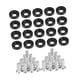thumbnail image 3 of 20 tornillos para matrícula con arandelas, herrajes de montaje, tuercas de fijación, seguridad negro, 3 of 9