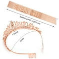 thumbnail image 7 of ZOUYUE "Birthday Queen" Sash & Rhinestone Tiara Set ZOUYUE Rose Gold Birthday Sash and Tiara for Women Birthday Decoration Kit Rhinestone Headband for Girl Glitter Crystal Hair Accessories for Party, 7 of 7