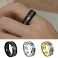 thumbnail image 2 of Kripyery Finger Ring Plating Anti-fading Delicate Lightweight Portable Decorate Titanium Steel Multicolor Print Male Ring Jewelry Accessory, 2 of 8