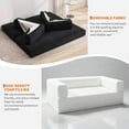 thumbnail image 2 of Qinaqin 78.8" 5-in-1 Modular Convertible Corduroy Floor Sofá Cama – Folding Sleeper con Armrest Backrest & Pillow Space-Saving Multi-Position para Living Sala Dormitorio Apartment, 2 of 5