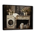 thumbnail image 2 of Designart "Farmhouse Laundry beauty II" Bath & Laundry Floater Framed Canvas Print, 2 of 7