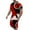Red, variant on VBTAPA Mens 2 Pieces Summer Outfits Trendy 3D Printed Short Sleeve Crewneck T-shirt and Drawstring Shorts Set Big and Tall Casual Sport Suit Red XXXL