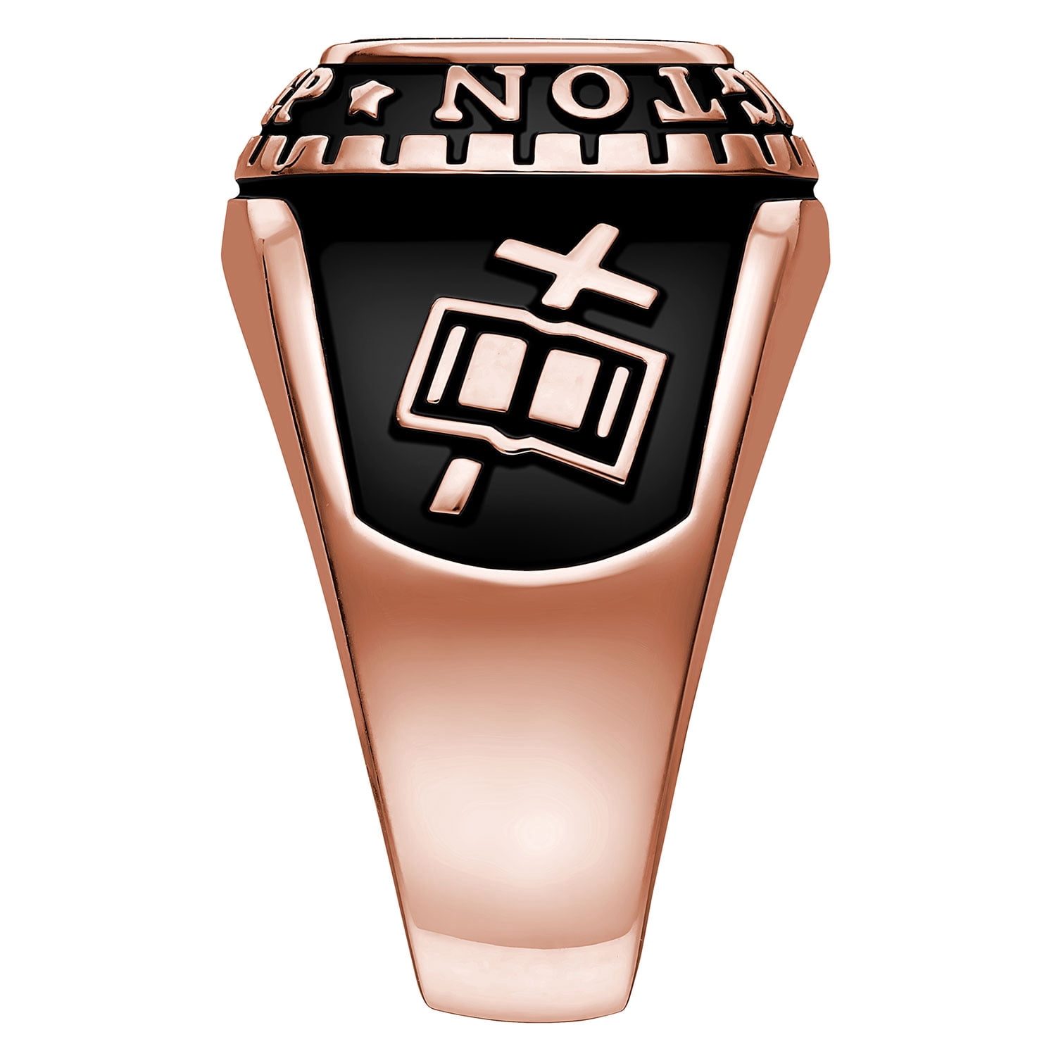 Order Now for 2025 Graduation, Freestyle Men’s – Onyx, Carnelian, Lapis, Mother of Pearl Genuine Stone Class Ring, Personalized, High School or College Graduation
