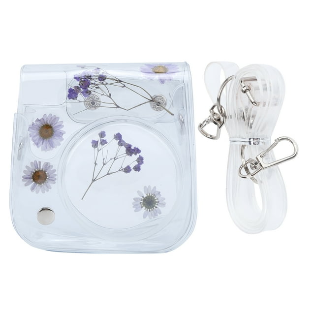 TOPINCN Étui Transparent pour Appareil Photo, Sac de Rangement en PVC Léger Anti-Rayures Anti-Poussière Résistant à l'Usure avec Bandoulière Réglable pour Mini 11 Appareil Photo