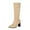 Beige, variant on Xfvqtps Womens Knee High Boots with Buckle Thick Block Heel Stretch Slim Fit Fashion Winter Boots Pointed Toe Western Cowgirl Boots Beige