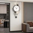 thumbnail image 3 of Large Wall Clock for Living Room Decor 30 Inch Decorative Wood Wall Clock Battery Operated Non Ticking for Bedroom Office Kitchen Big Pendulum Silent Clock Wall Decor, 3 of 6