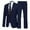 Navy, variant on Mens Suit 2 Piece Suits for Men One Button Slim Fit Solid Jacket and Pants Tuxedo Set Business Wedding Party,Black,S