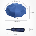 thumbnail image 2 of Parapluie Coupe-Vent Parapluie de Voyage Compact Pliant Inversé, 2 of 5