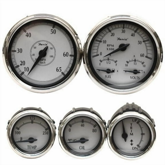 Faria Boat Gauge Set | Newport Mercury Inboard Oversized (5PC)