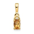 thumbnail image 1 of 14K Yellow Gold Diamond & Citrine Pendant, 1 of 2