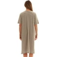 thumbnail image 3 of Just Love Short Sleeve Nightgown Sleep Dress for Women (Grey - Love Faith Peace Hope, 1X), 3 of 3