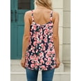 thumbnail image 6 of Charmo Womens Flowy Pleated Camisole Built in Bra Adjustable Straps Loose Tank Tops S-3XL, 6 of 6