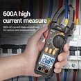 thumbnail image 3 of ANENG PN107 Pinza amperimétrica digital CAT II 600 V CA Multímetro de voltaje Probador 4000 cuentas Amperios Probador de voltaje Mide corriente CA/CC Resistencia de voltaje CA Diodos de condensador He, 3 of 8