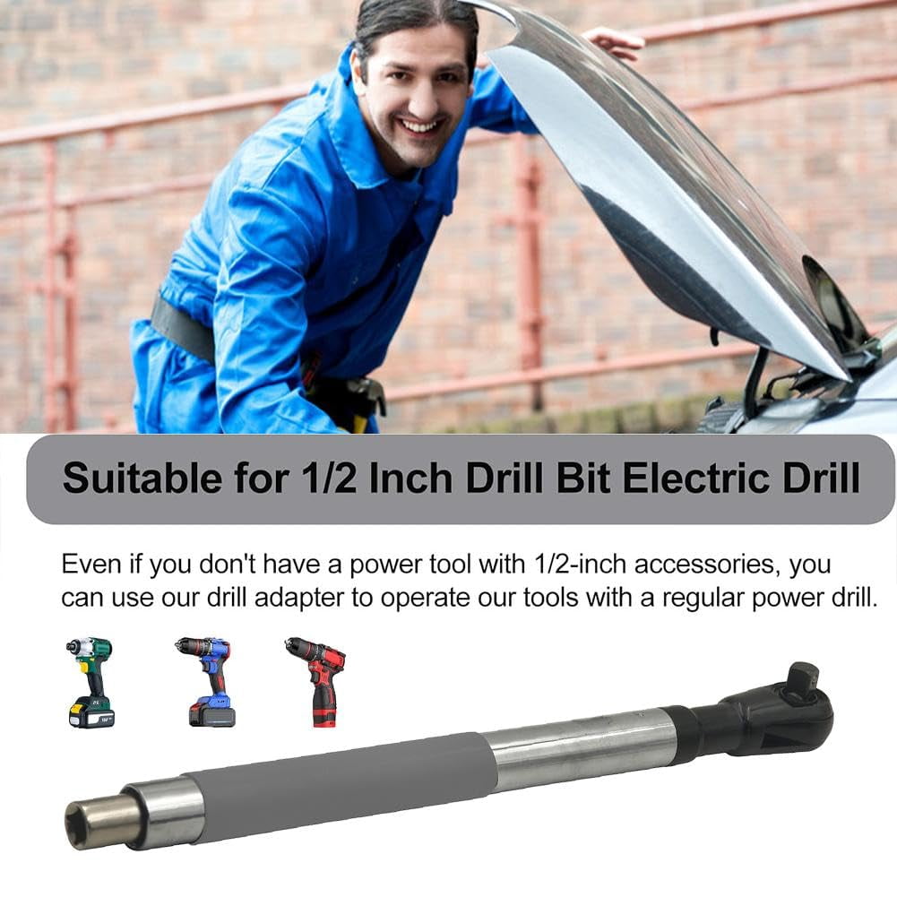 Offset Extension Wrench for Electric Drill,Impact Wrench Extender for Socket Sets, 2025 New Offset Extension Wrench Impact, 3/4‘’ Electric Drill Adapter,  Chain Drive Wrench Extender