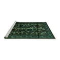 thumbnail image 2 of Ahgly Company Machine Washable Indoor Rectangle Persian Turquoise Blue Traditional Area Rugs, 8' x 12', 2 of 4