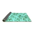 thumbnail image 2 of Ahgly Company Indoor Round Abstract Turquoise Blue Modern Area Rugs, 8' Round, 2 of 4