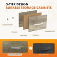 thumbnail image 5 of Atilioo Fabric Dresser with 8 Drawers, Tall Storage Organizer Unit, Large Chest of Drawers for Closet, Bedroom, Living Room, Oak, 5 of 7