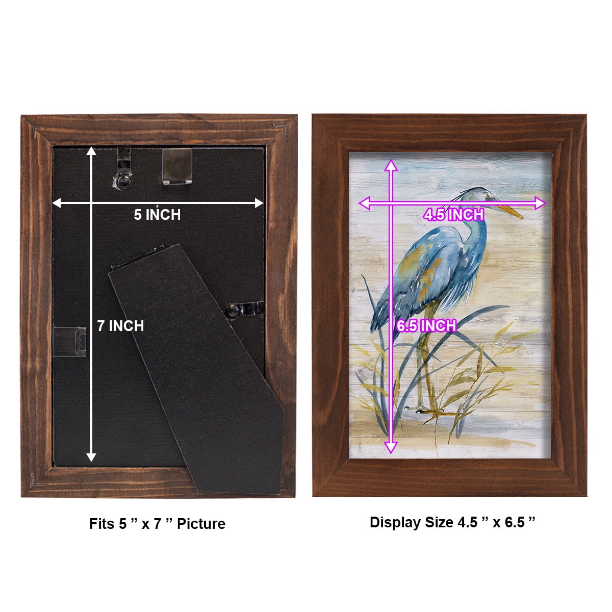 Blue Heron I -Framed Print w/glass-Chestnut