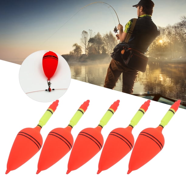 Lot De 5 Flotteurs Pêche EVA – Flotteurs Truite Rouge/Jaune/Noir, Résistants Eau Douce & Salée 20g/50g