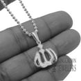 thumbnail image 4 of Real Natural Genuine Diamond Mini Allah God Muslim Pendant 10K White Gold Finish Charm Chain Set, 4 of 5