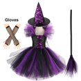 thumbnail image 1 of Disfraz de bruja de Halloween para niñas, traje de Carnaval para niños, vestido de bruja infantil, conjunto de ropa de fantasía, bolsa y sombrero, 1 of 4