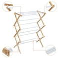 thumbnail image 3 of Folding Laundry Clothes Drying Rack, Bamboo Collapsible Laundry Drying Rack Clothes Hanger Towel Rack, 3 of 6