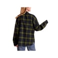 thumbnail image 3 of FOCUSNORM Surchemise pour Femmes Juniors, Adultes à Carreaux Col Rabattu Manches Longues Blouse, 3 of 4