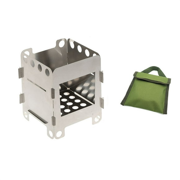 EGNMCR Portable BBQ Grill Kit Outdoor Camping Stove Portable Folding Stainless Steel Wood Stove Stove Stainless stove